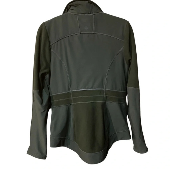 Athleta Outlander Full Zip FleeceJacket- Olive- Size Medium - Picture 3 of 6